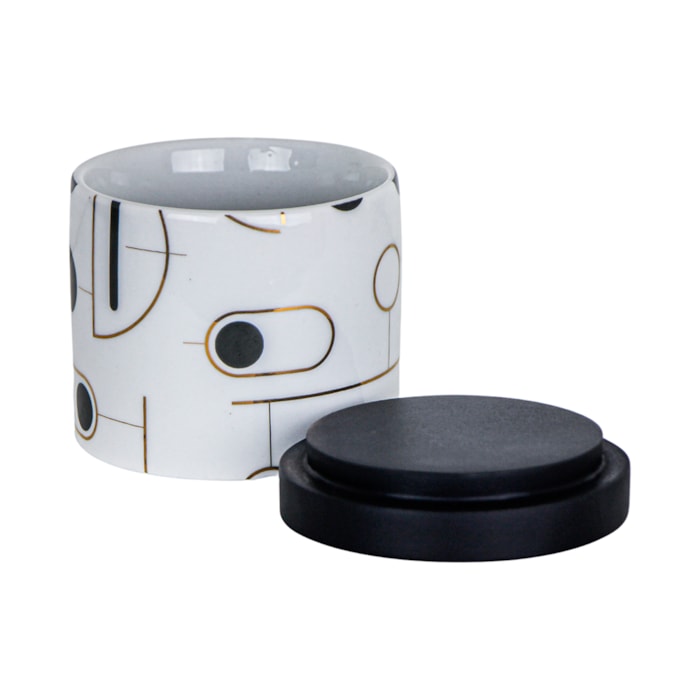 Kit Higiene Porcelana Ameise Vegas Preto e Dourado - 3 Peças - Madel Home