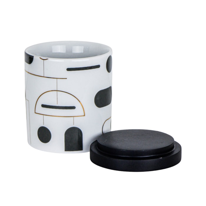 Kit Higiene Porcelana Ameise Vegas Preto e Dourado - 3 Peças - Madel Home