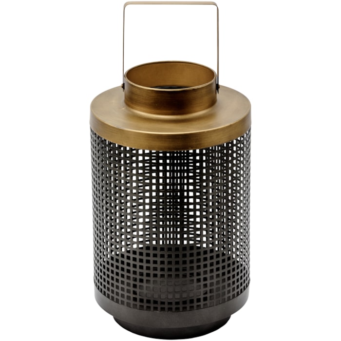 Lanterna de Metal Preto e Dourado - 40cm - Madel Home