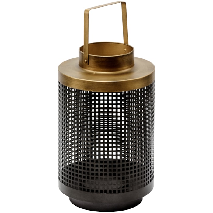 Lanterna de Metal Preto e Dourado - 40cm - Madel Home
