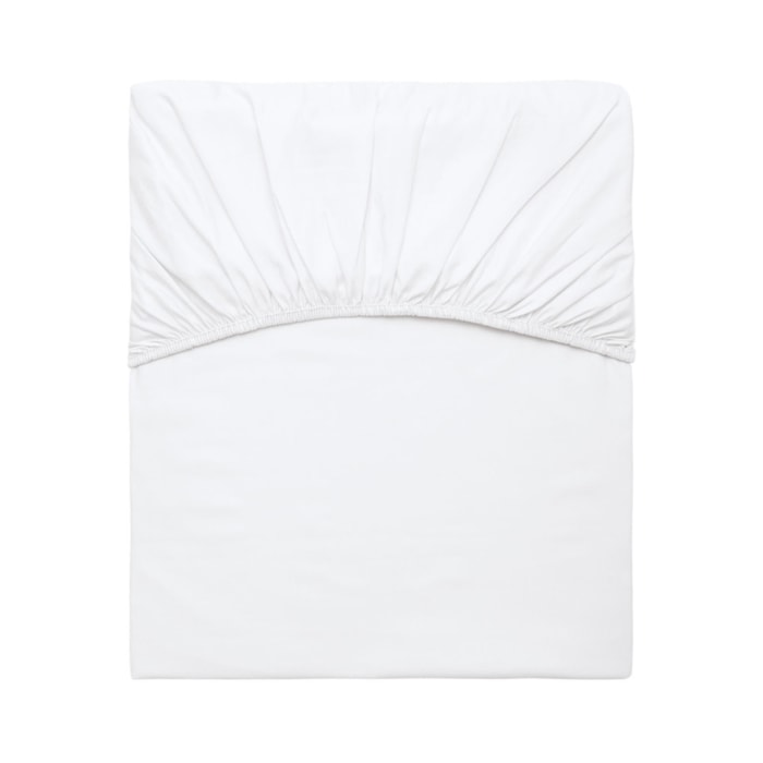 Lençol Avulso Solteiro 100% Algodão 300 Fios Branco Satinee Kacyumara - Madel Home