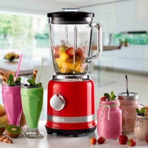 Liquidificador Moderna 1000W 1,5L 4 Lâminas Vermelho Ariete - 127V