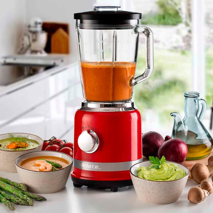 Liquidificador Moderna 1000W 1,5L 4 Lâminas Vermelho Ariete - 220V - Madel Home