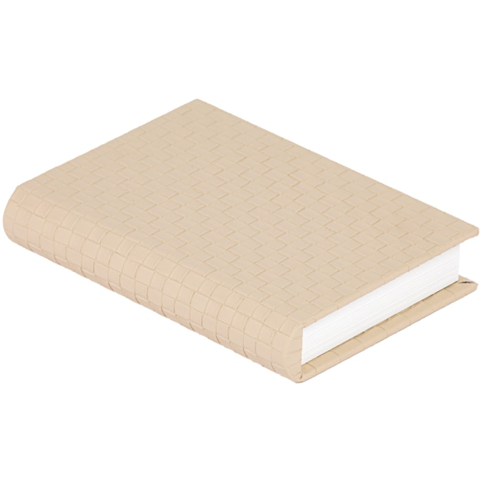 Livro Caixa Decorativa em Mdf Revestimento em Pu Bege - 20cm - Madel Home