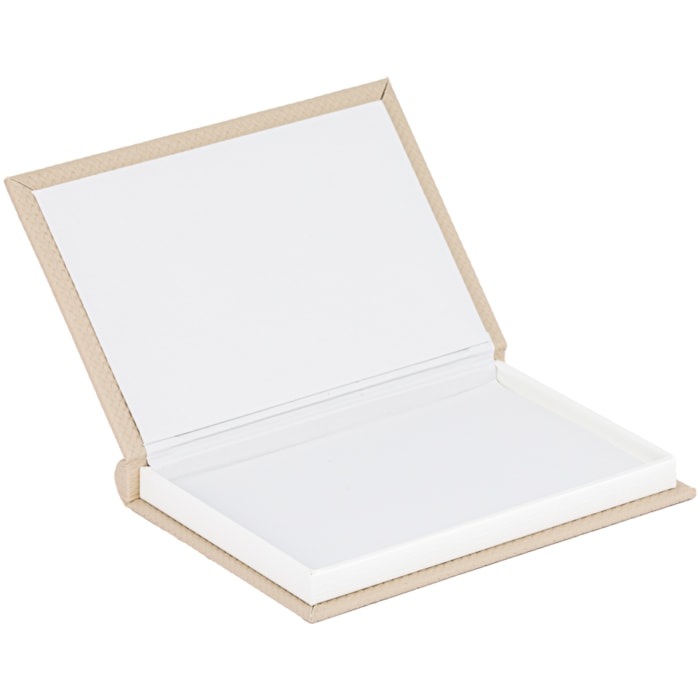 Livro Caixa Decorativa em Mdf Revestimento em Pu Bege - 23cm - Madel Home