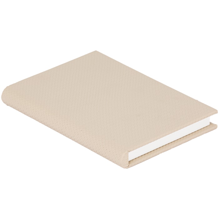 Livro Caixa Decorativa em Mdf Revestimento em Pu Bege - 23cm - Madel Home