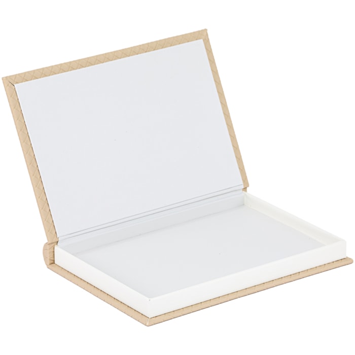 Livro Caixa Decorativa em Mdf Revestimento em Pu Bege - 29cm - Madel Home