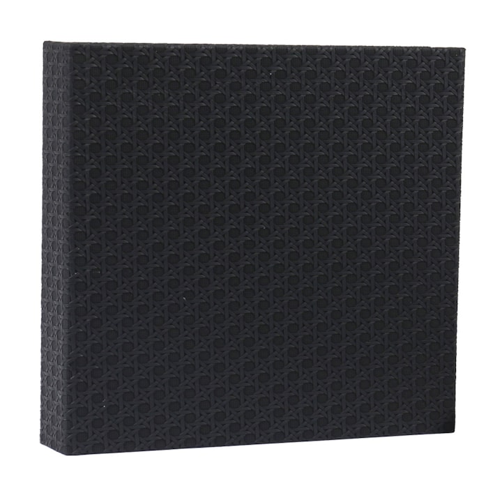 Livro Caixa Decorativa Mdf Textura Palha Preto - 32cm - Madel Home