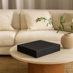 Livro Caixa Decorativa Mdf Textura Palha Preto - 32cm