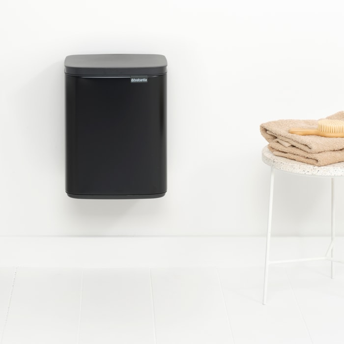 Lixeira de Aço Bo Bin Built-In Preto Brabantia - 7L - Madel Home