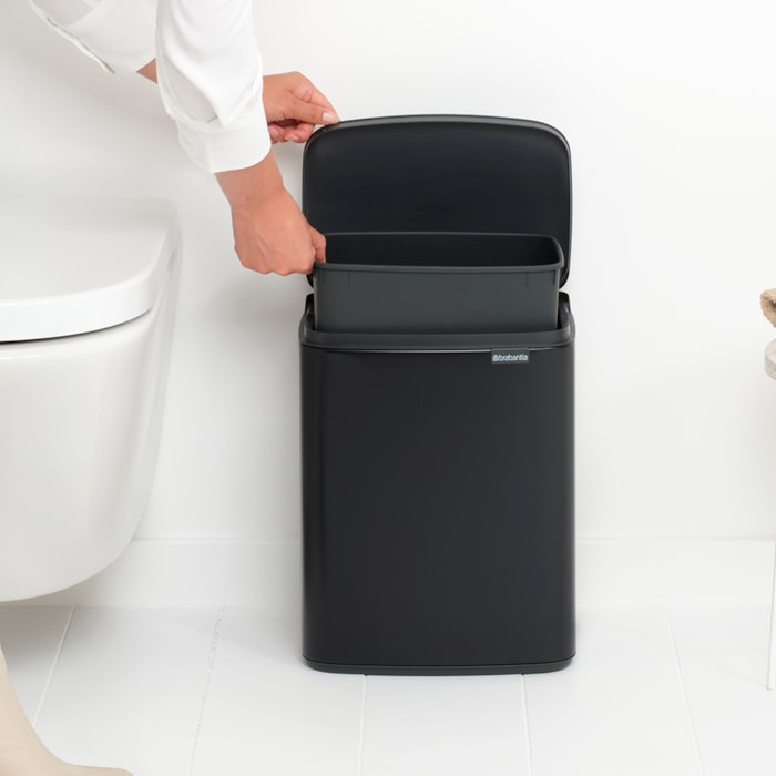 Lixeira de Aço Bo Bin Preto Brabantia - 12L - Madel Home