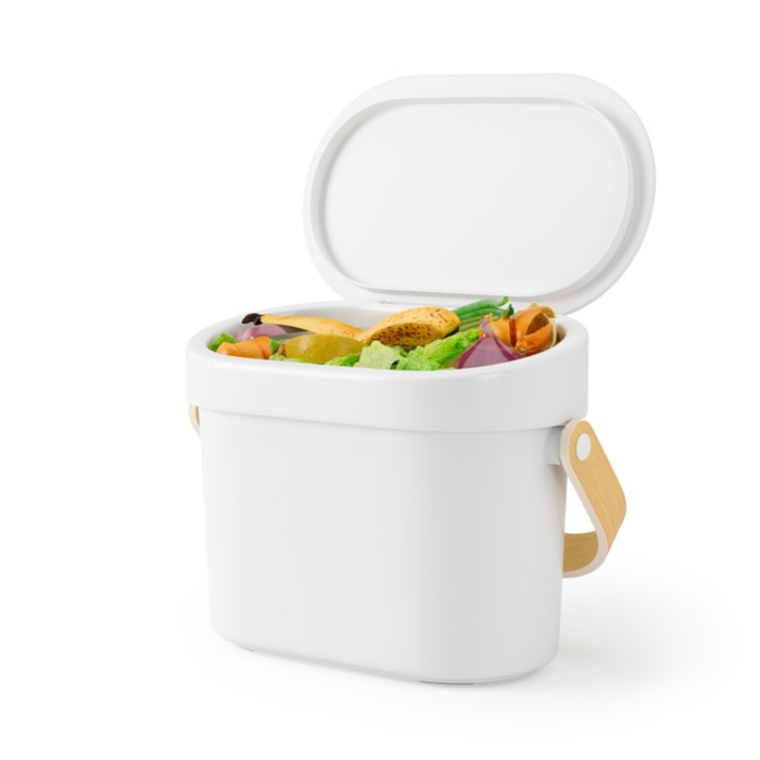 Lixeira de Cozinha Bellwood Abs Branco/Natural Umbra - 4L - Madel Home