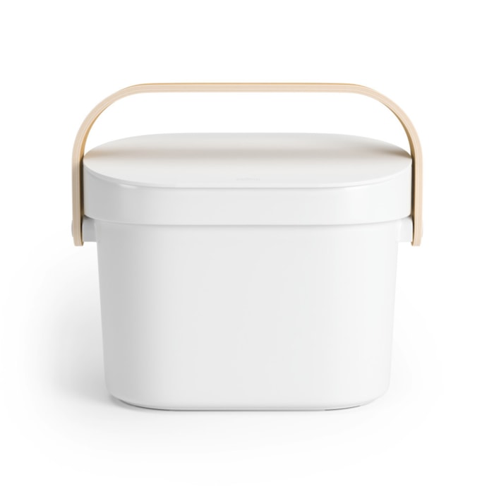 Lixeira de Cozinha Bellwood Abs Branco/Natural Umbra - 4L - Madel Home