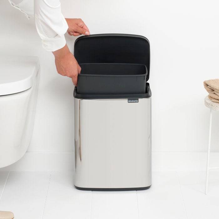Lixeira de Inox Bo Bin Prata Brabantia - 12L - Madel Home