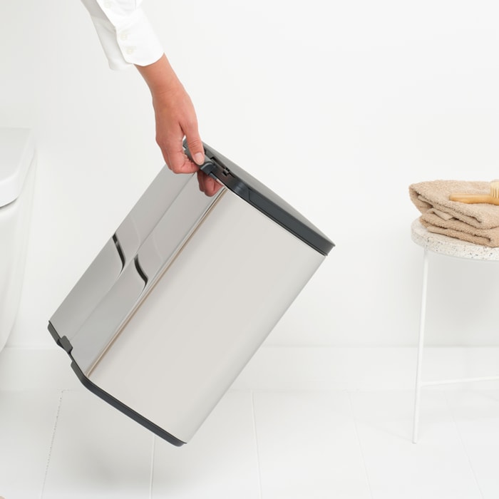 Lixeira de Inox Bo Bin Prata Brabantia - 12L - Madel Home