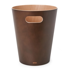 Lixeira de Madeira Woodrow Expresso Preto Umbra - 7,5L 