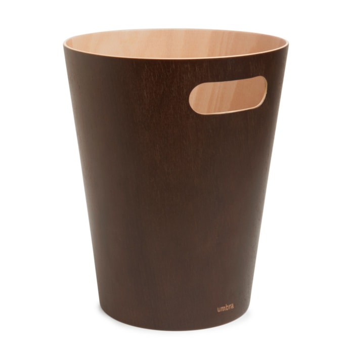 Lixeira de Madeira Woodrow Expresso Preto Umbra - 7,5L - Madel Home