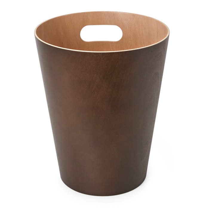 Lixeira de Madeira Woodrow Expresso Preto Umbra - 7,5L - Madel Home