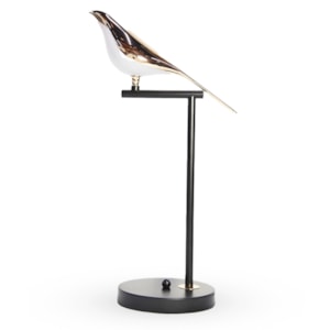 Luminária de Mesa Alumínio Bird Preto LED - 46cm 