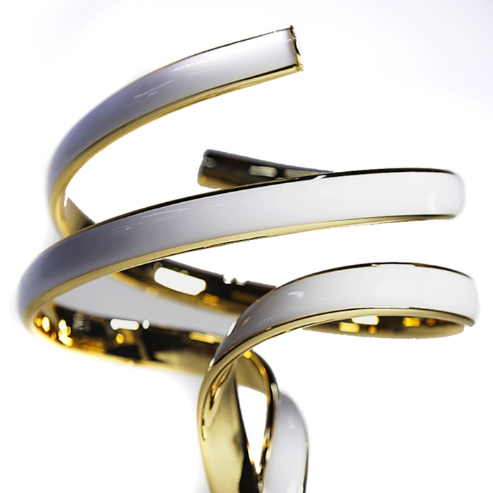 Luminária de Mesa Alumínio Brena Dourado LED - 39cm - Madel Home
