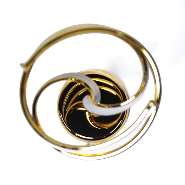 Luminária de Mesa Alumínio Brena Dourado LED - 39cm - Madel Home