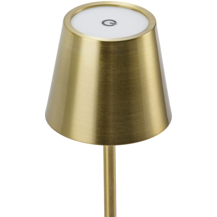 Luminária de Mesa Arbos Metal Dourado LED USB - 38cm - Madel Home