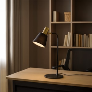 Luminária de Mesa Metal Pipe Preto - 49,5cm 
