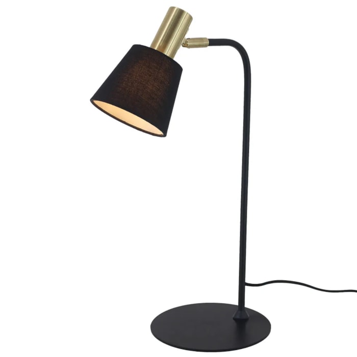 Luminária de Mesa Metal Pipe Preto - 49,5cm - Madel Home