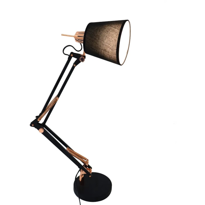 Luminária de Mesa Metal Scope Preto - 72cm - Madel Home