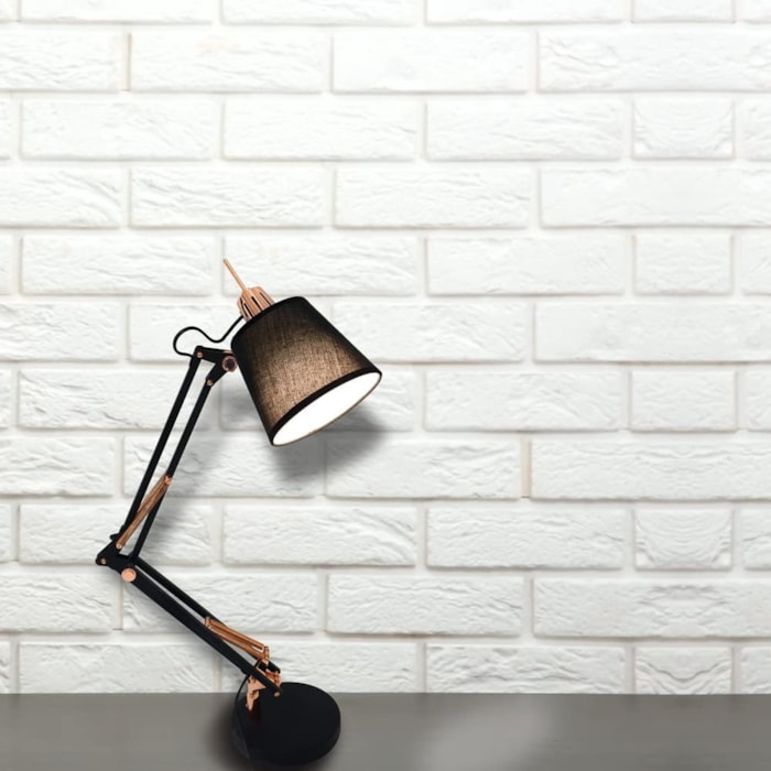 Luminária de Mesa Metal Scope Preto - 72cm - Madel Home