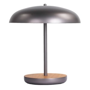 Luminária de Mesa Metal Serak Prata - 38cm 