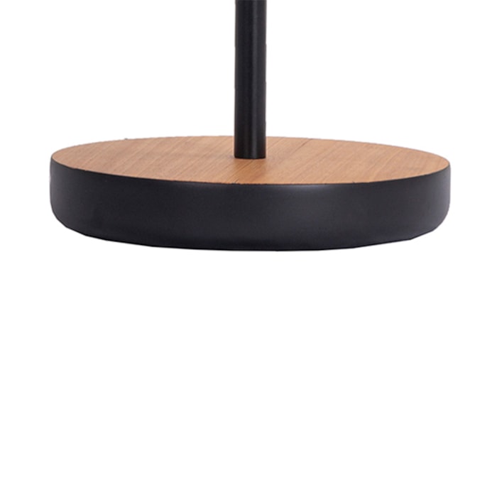 Luminária de Mesa Metal Serak Preto - 38cm - Madel Home