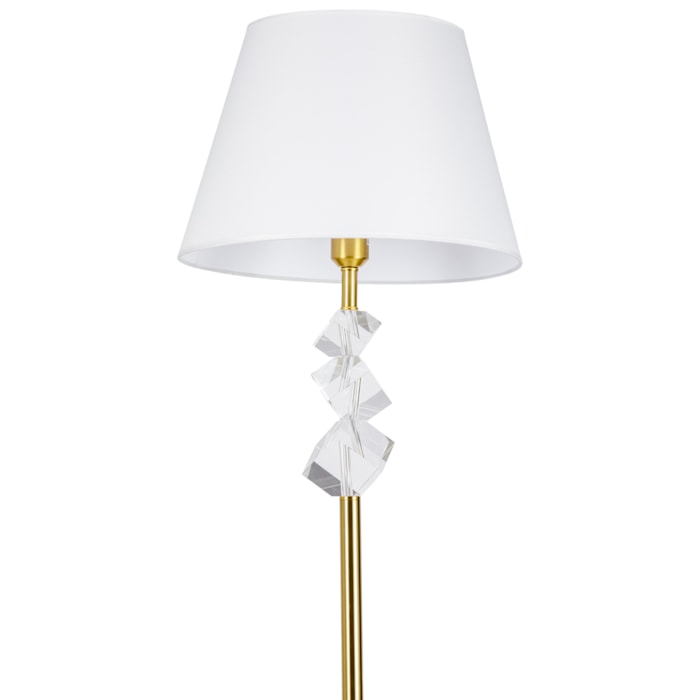 Luminária de Piso Hana Metal/Cristal Bronze - Madel Home