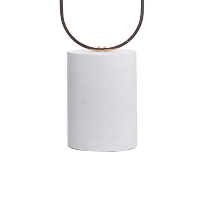 Luminária de Piso Mármore Aurora Off-White G - 1,50m - Madel Home