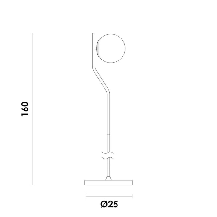 Luminária de Piso Metal Aki Dourado - 5W - Madel Home