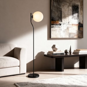 Luminária de Piso Metal Aki Preto - 5W