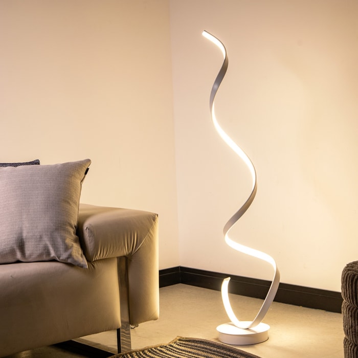 Luminária de Piso Metal Yume Branco LED - 30W - Madel Home