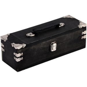 Maleta Organizadora de Mdf Preto - 33cm