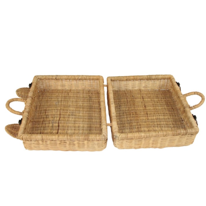 Maleta Ursinho Infantil em Rattan - 34cm - Madel Home