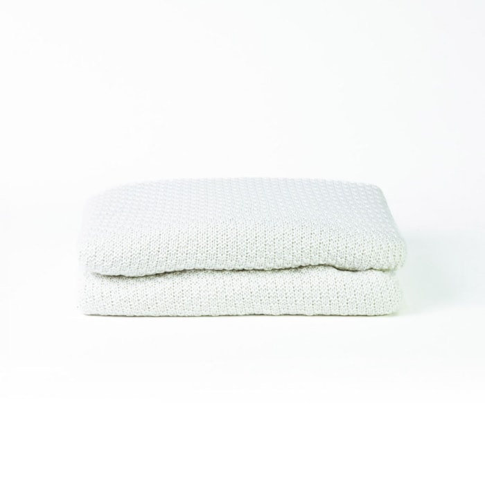 Manta Decorativa Bruma em Tricot Off-White 140x200m - Madel Home