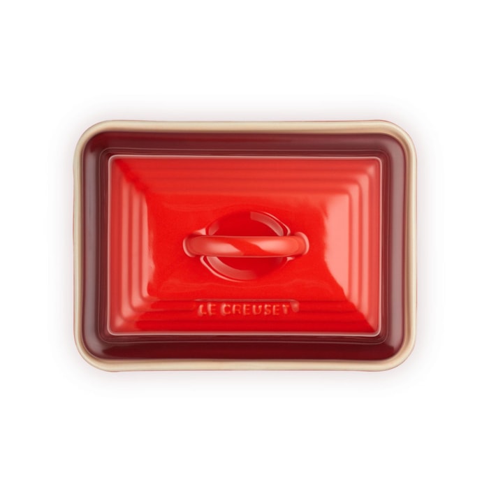 Manteigueira Retangular em Cerâmica Vermelho Le Creuset - 17cm - Madel Home