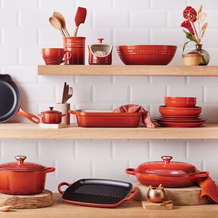 Manteigueira Retangular em Cerâmica Vermelho Le Creuset - 17cm - Madel Home