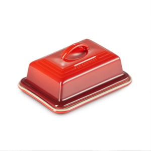 Manteigueira Retangular em Cerâmica Vermelho Le Creuset - 17cm