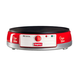 Máquina de Crepe Retrô 1000W Base Antiaderente Vermelho Ariete - 127V