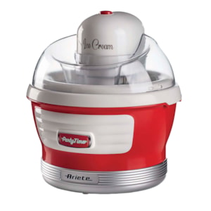 Máquina de Sorvete Retrô Party Time 12W 1,5L Vermelho Ariete - 220V