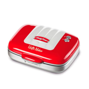 Máquina de Waffle Retrô Party Time 700W Vermelho Ariete - 220V