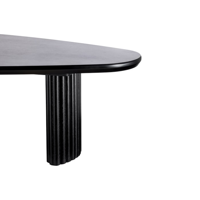 Mesa de Centro Orgânica Gaia em Madeira Preto Ébano P - 32x107cm - Madel Home