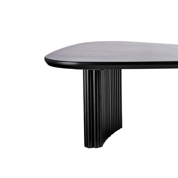 Mesa de Centro Orgânica Gaia em Madeira Preto Ébano P - 32x107cm - Madel Home