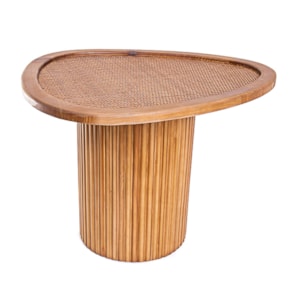 Mesa Lateral Bahia em Rattan Marrom M - 39x54cm