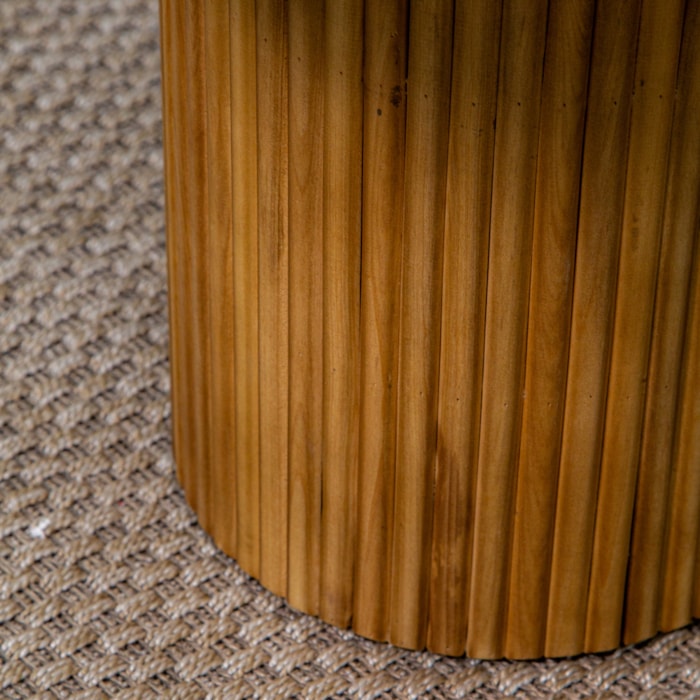 Mesa Lateral Bahia em Rattan Marrom M - 39x54cm - Madel Home